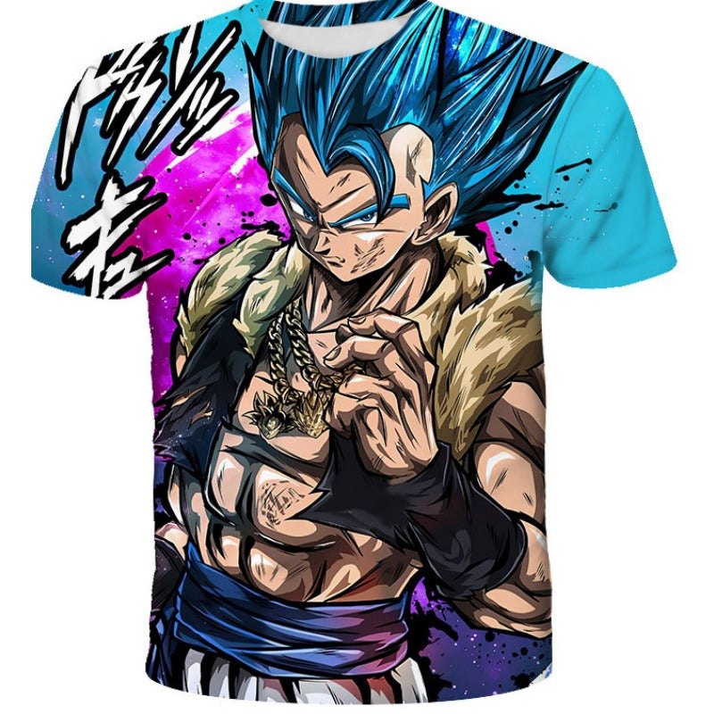 Men's Goku Digital Print Loose Casual T-shirt