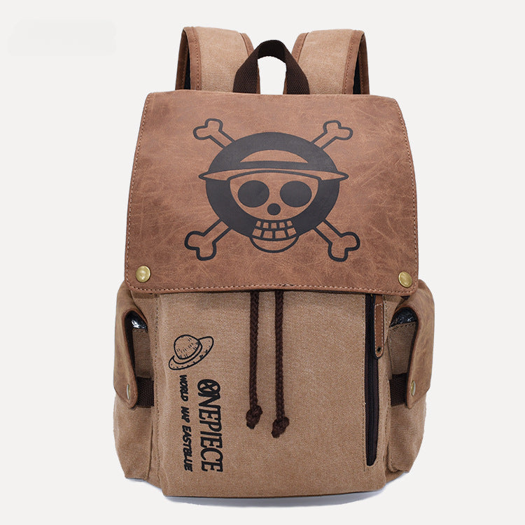 Trendy Anime Canvas Backpack