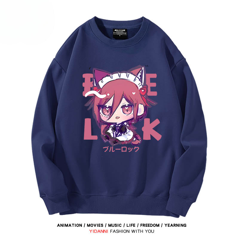 Cute Anime Pattern Crew Neck Sweatshirt