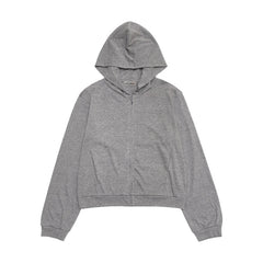 KEONHO Same Gray Plain Hooded Top