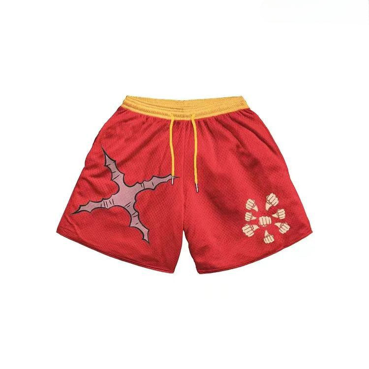 Men's Anime Digital Printed Beach Shorts