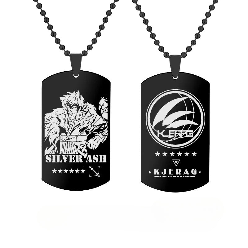 Game Character Stainless Steel Tag Necklace