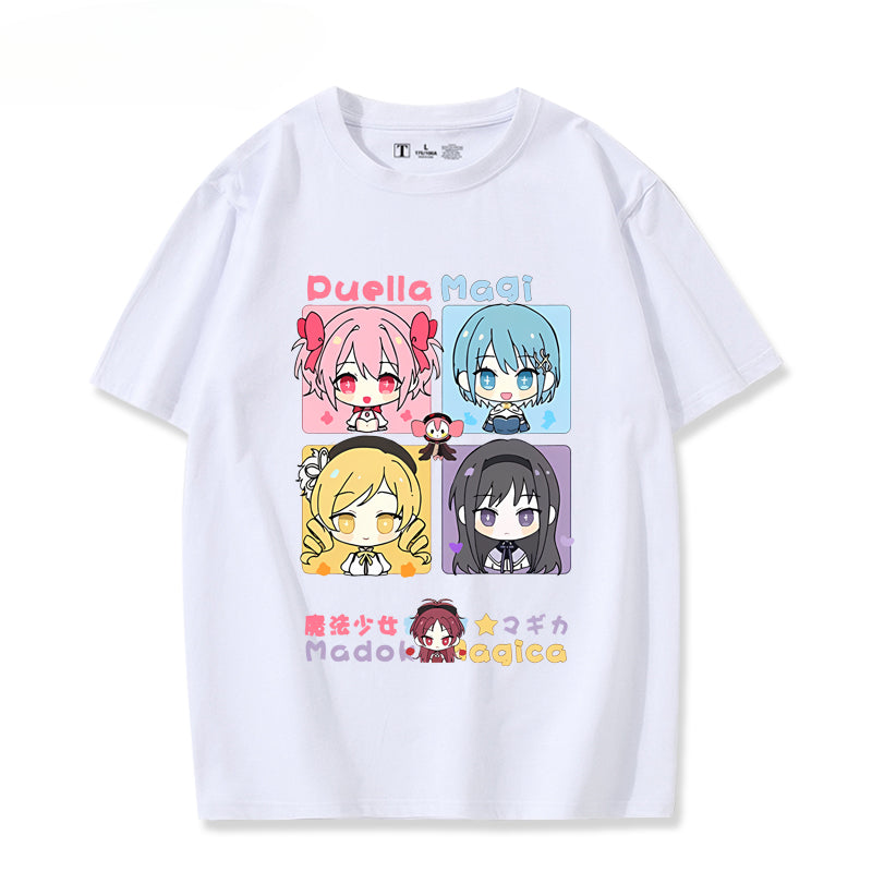 Cute Girls Anime Print Cos T-shirt