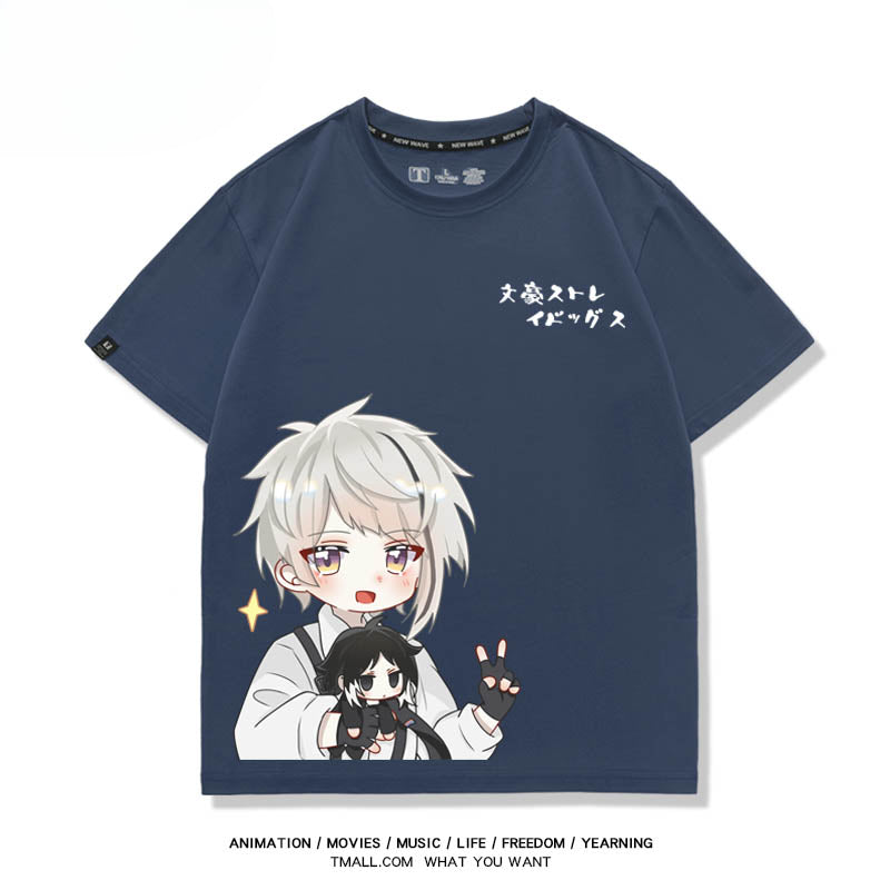 Unisex Anime Pattern Short-sleeved T-shirt