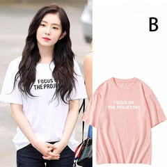 Irene SeulGi Letter Short-sleeved T-shirt Top