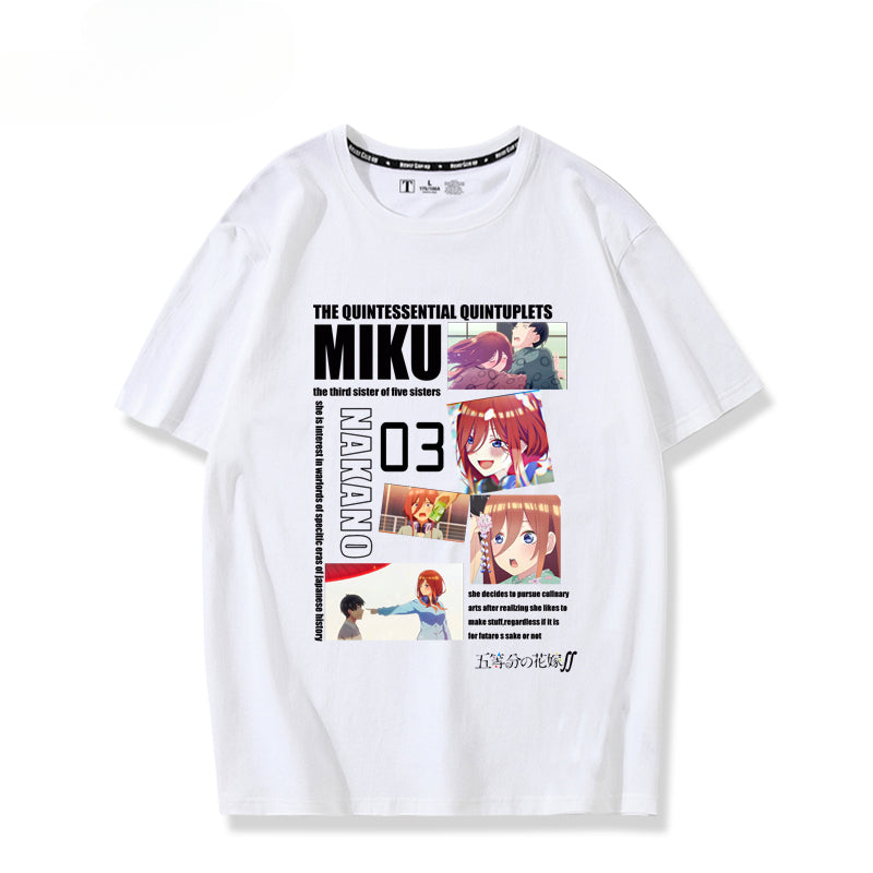 Men's and Women's Anime Short-sleeved T-shirt