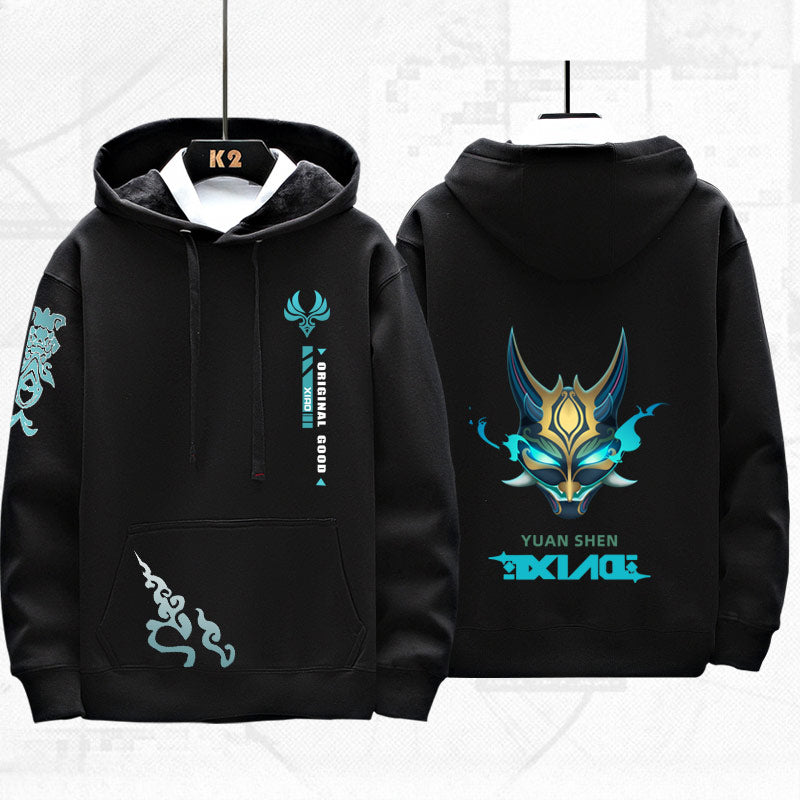 Unisex Xiao Game Print Casual Hoodie