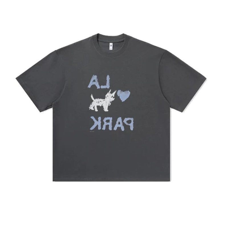 Jennie Same Gray Short-sleeved T-shirt Top