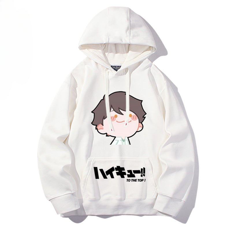 Cute Anime Pattern Printed Pullover Hoodie