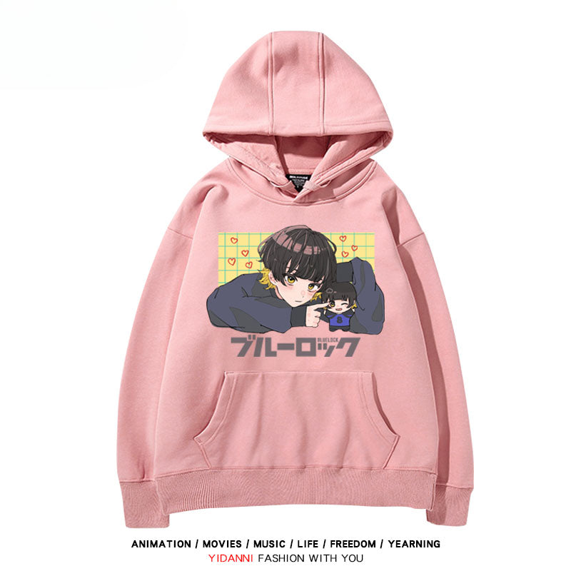 Men's and Women's Anime Printed Loose Hoodie