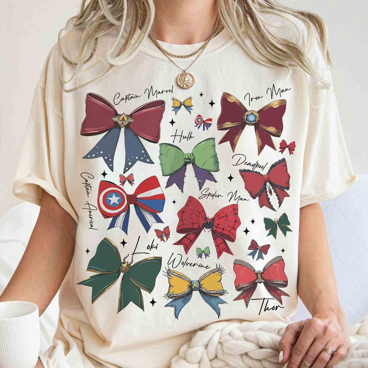 Super Heroes Inspired Coquette Bow Tee
