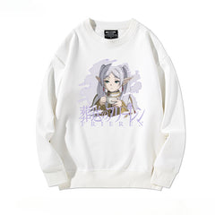Women's Anime Print Crew Neck Sweatshirt