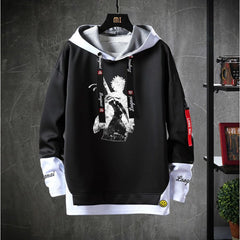 Trendy Men's Anime Loose Pullover Hoodie