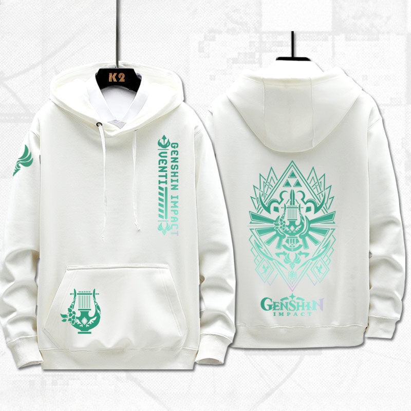 Unisex Game Venti Printed Loose Hoodie