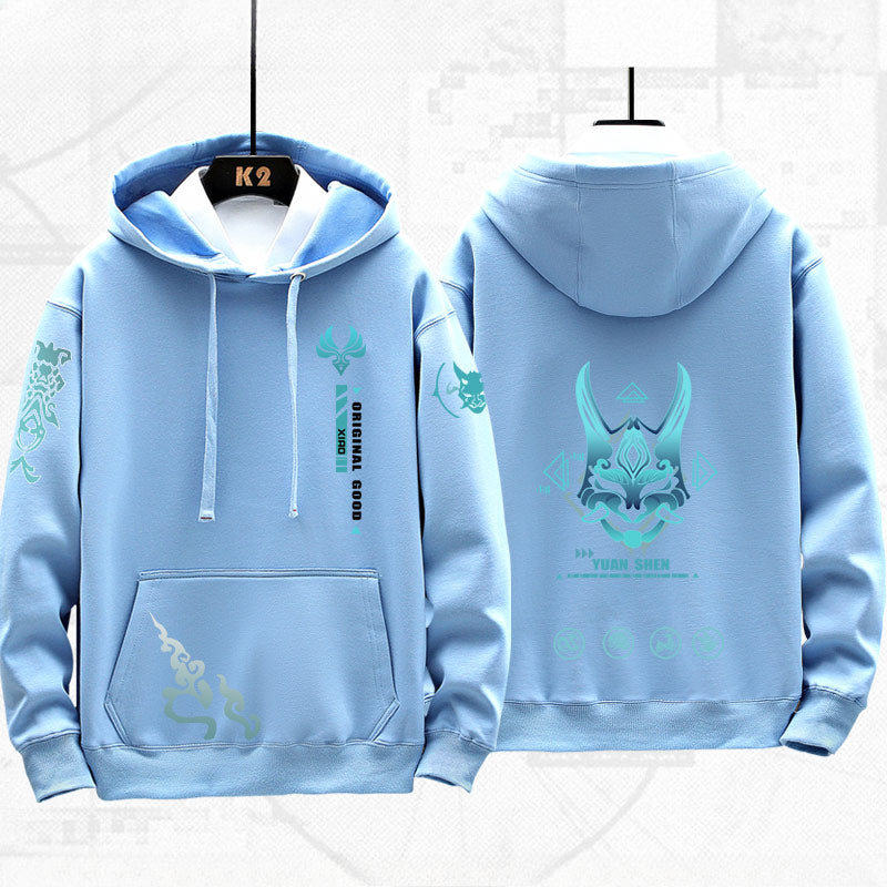 Unisex Xiao Game Print Casual Hoodie