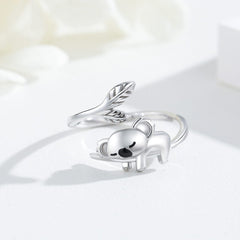 Cute Koala Panda Open Ring