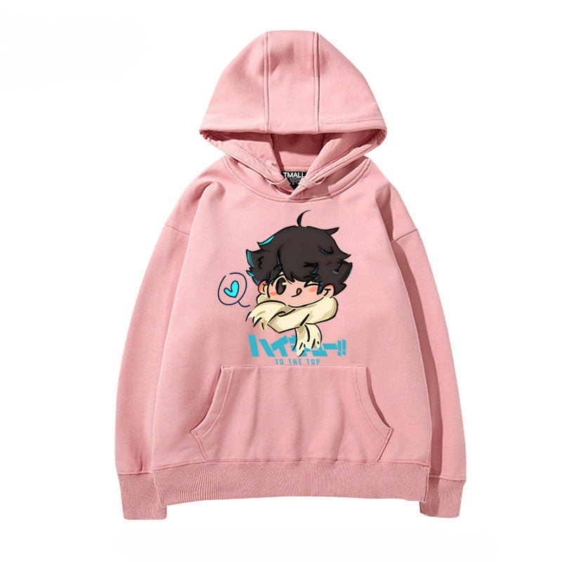Unisex Anime Hinata Printed Pullover Hoodie
