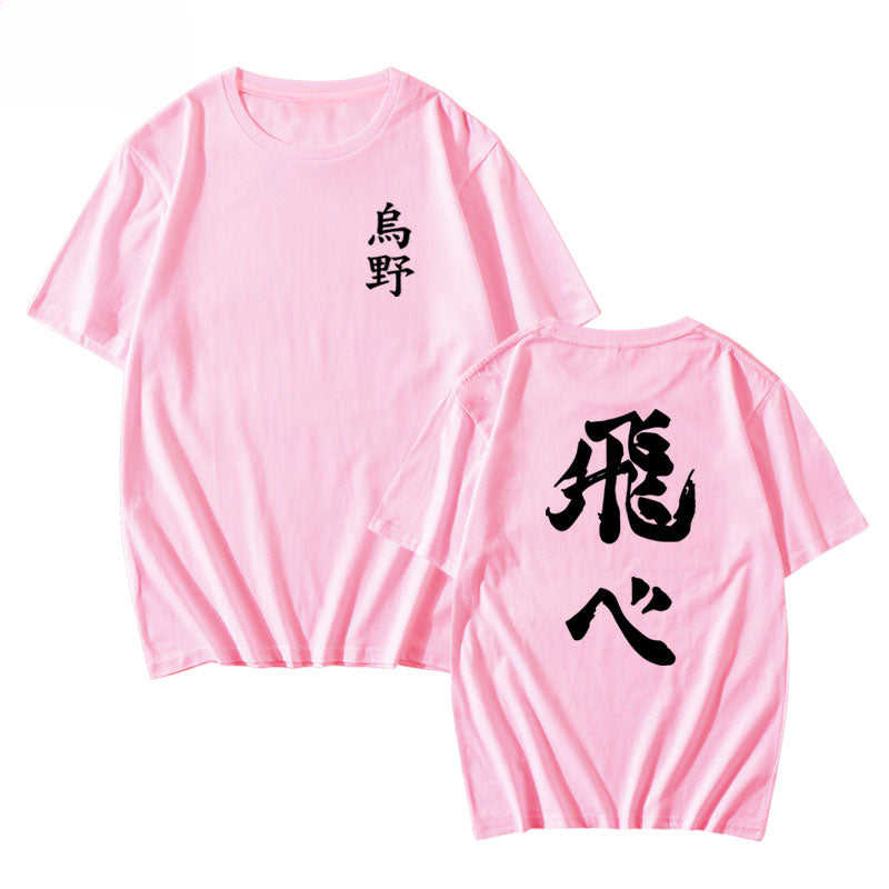 Women's Anime Letter Short Sleeve T-Shirt