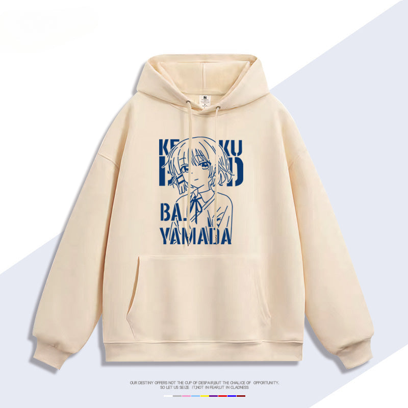 Casual Anime Yamada Print Hoodie