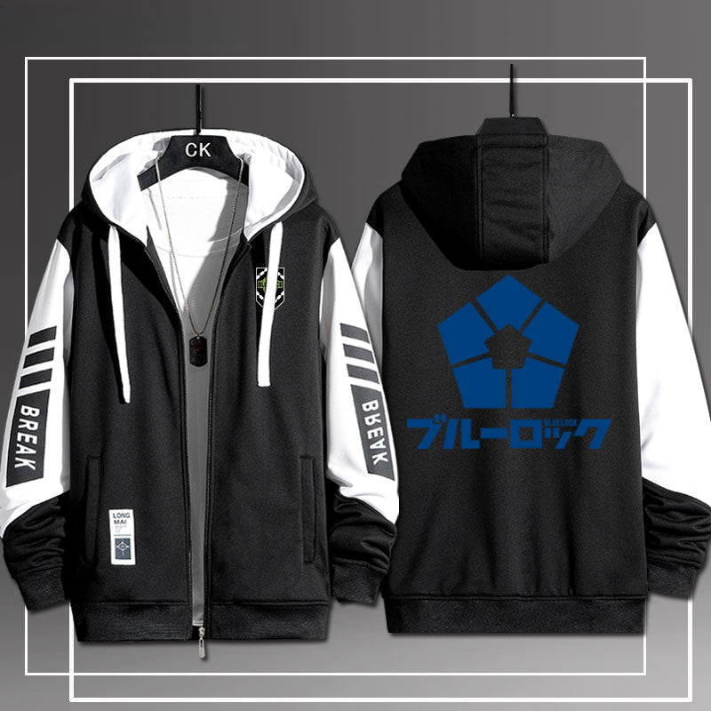 Trendy Anime Graphic Zipper Hooded Coat