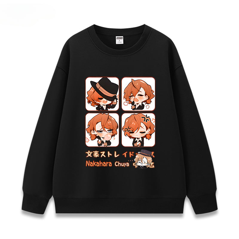 Unisex Anime Crew Neck Cotton Sweatshirt