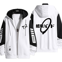 Trendy Bocchi Anime Logo Cos Zipper Hoodie