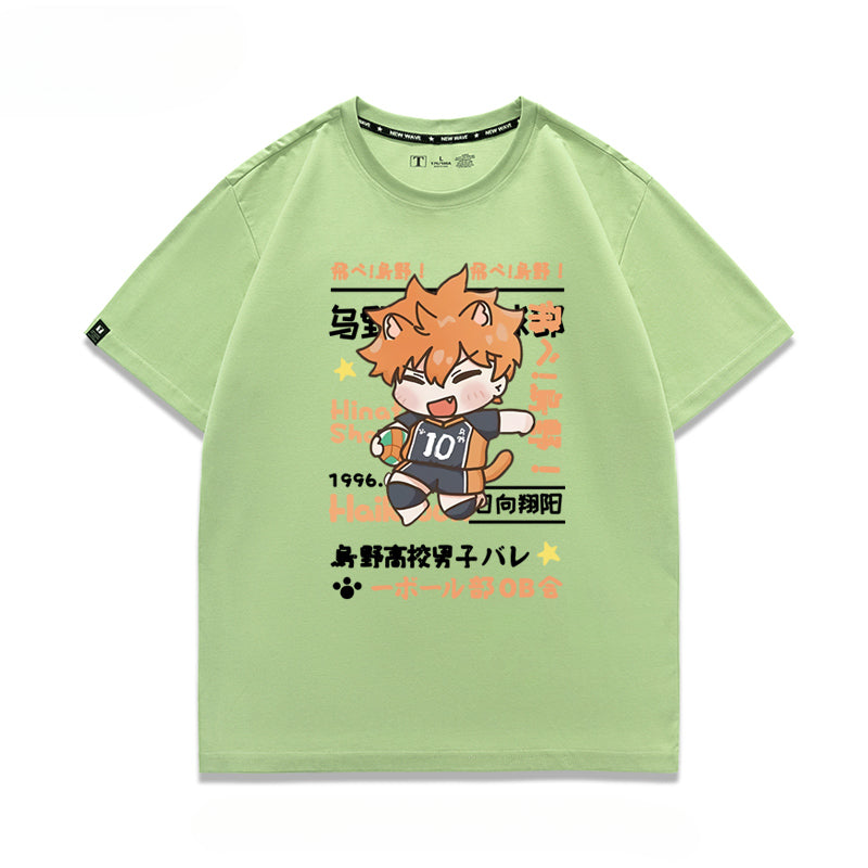 Hinata Cos Cotton Loose Short-sleeved T-shirt