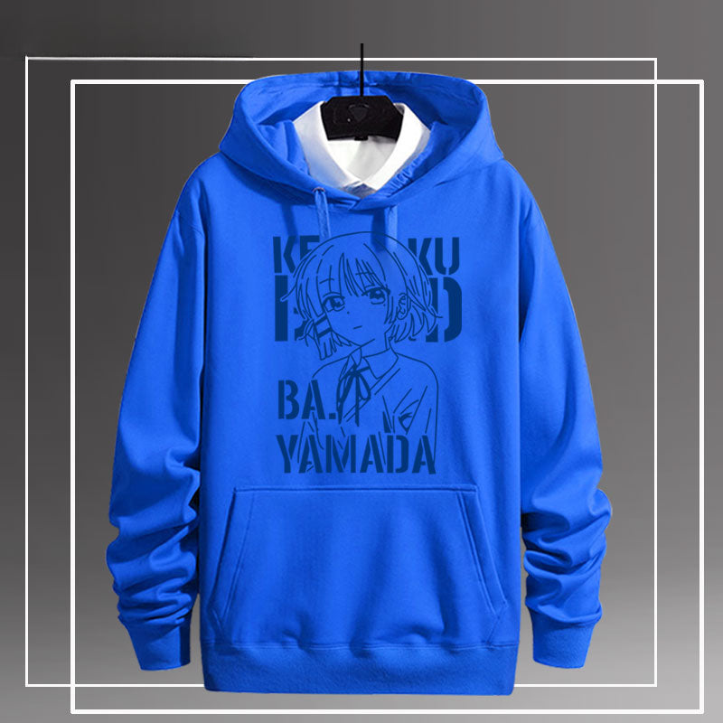 Unisex Anime Graffiti Print Loose Hoodie
