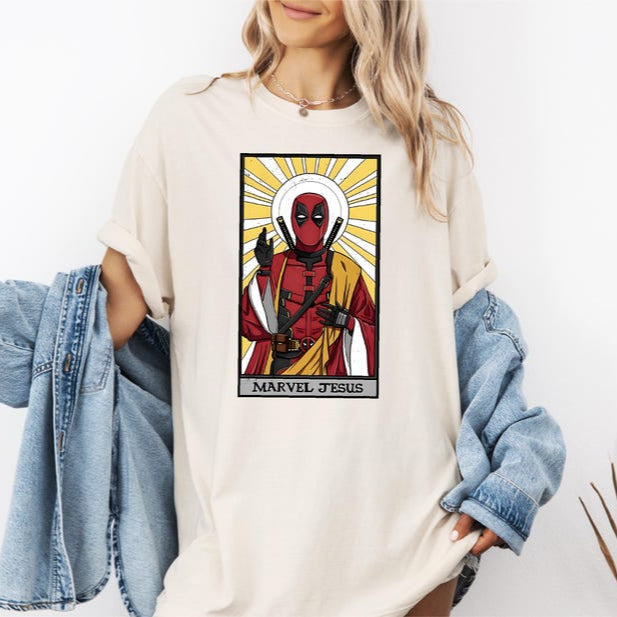 Deadpool Jesus Graphic Funny T-Shirt