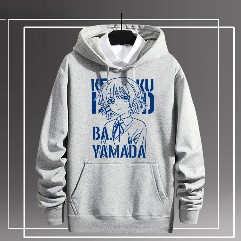 Unisex Anime Graffiti Print Loose Hoodie