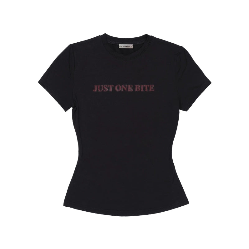Karina Same Letter Slim Short-sleeved T-shirt