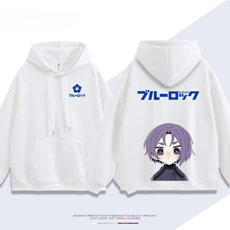 Unisex Anime Pattern Printed Pullover Hoodie