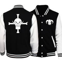 Trendy Unisex Luffy Graphic Print Baseball Jacket