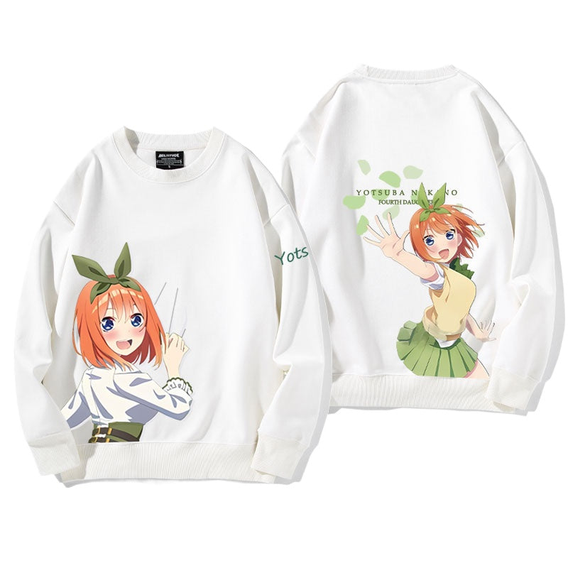 Nakano Anime Round Neck Loose Sweatshirt