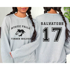 Mystic Falls Salvatore 17 TVD Inspired Sweatshirt