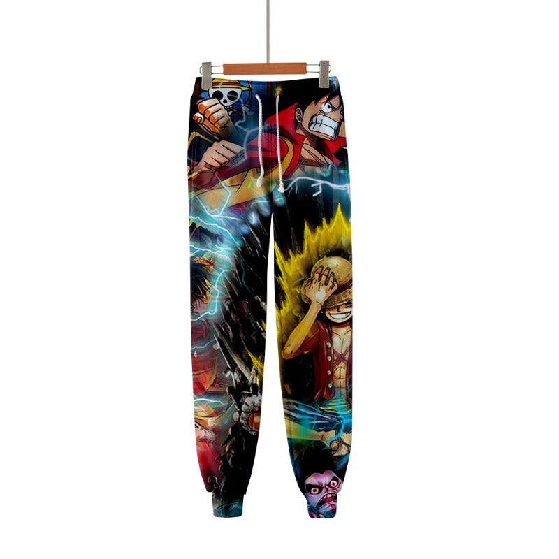 Casual Trendy Zoro Digital Print Loose Pants