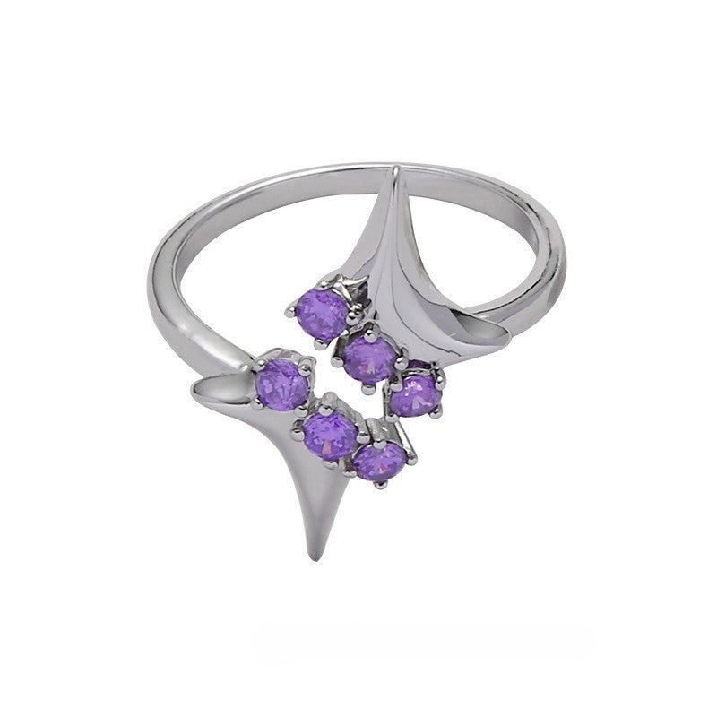 Retro Zircon Game Cos Ring