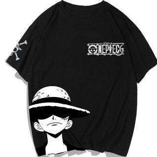 Unisex Straw Hat Graphic Print Short Sleeved T-shirt