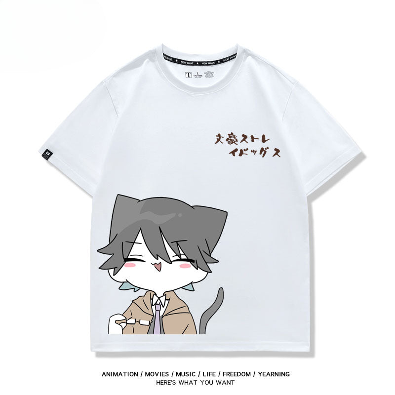 Unisex Anime Graphic Cotton Loose T-Shirt