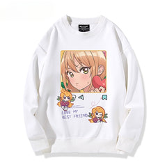 Cute Anime Printed Crew Neck Sweatshirt