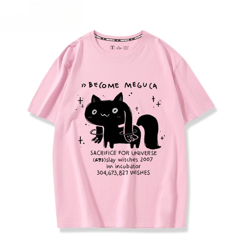 Women's Cotton Anime Short-sleeved T-shirt