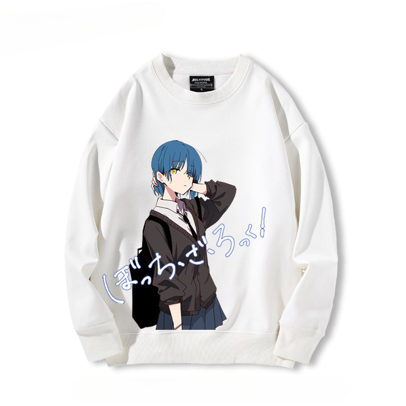 Casual Anime Graphic Crew Neck Sweatshirt