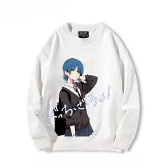 Casual Anime Graphic Crew Neck Sweatshirt