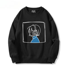 Girls' Anime Cos Loose Sweatshirt