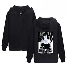 Casual Anime Graphic Printed Loose Hoodie Coat