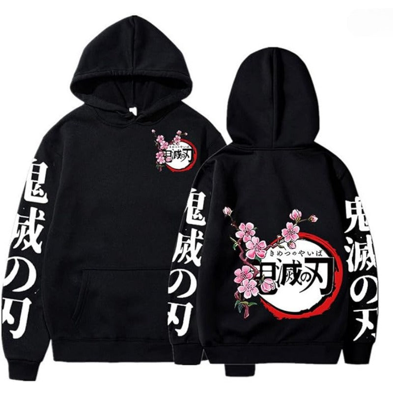 Unisex Anime Graphic Print Loose Hoodie