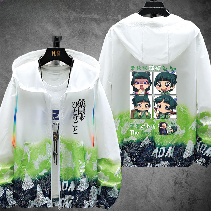 Girl's Anime Sunscreen Zipper Jacket
