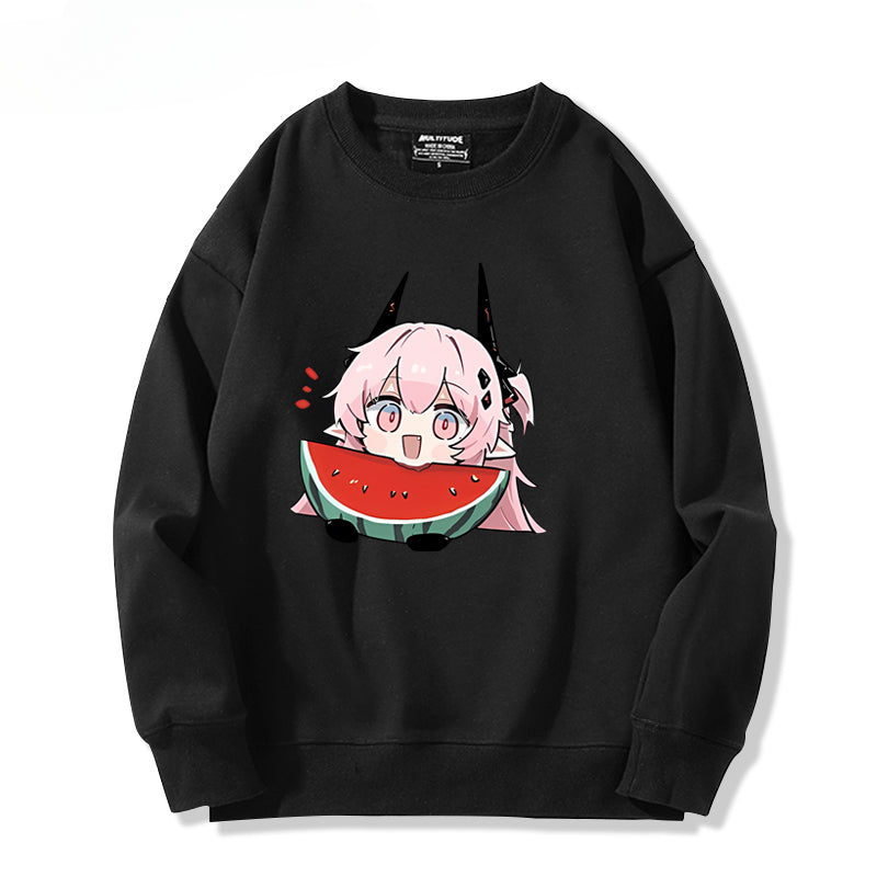 Casual Cute Game Theresia Print Sweatshirt