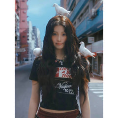 WONHEE Same Short-sleeved T-shirt Crop Top