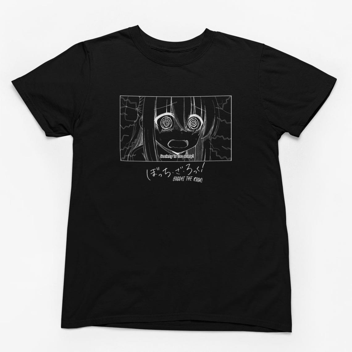 Hitori Gotoh Anxiety Face Graphic Tee
